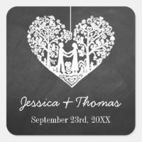 Suspension Coeur Arbre Chalkboard Mariage Faveur