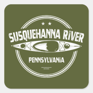 Sticker Carré Susquehanna River, Pennsylvanie