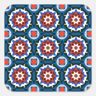 Sticker Carré Suzani Pattern