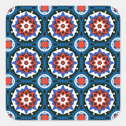 Sticker Carré Suzani Pattern (Devant)