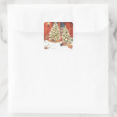 Sticker Carré Svensk tomte. Jul kort (Sac)