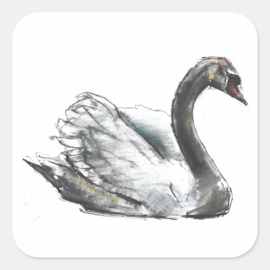 Sticker Carré Swan (Devant)