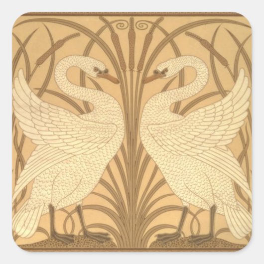 Sticker Carré Swan wallpaper design (Devant)