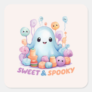 Sticker Carré Sweet and Spooky