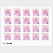 Sticker Carré Sweet Celebration : Violet Anniversaire (Feuille)