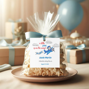 Sticker Carré Sweet Little Teddy Bear dans le Baby shower Sky