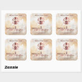 Sticker Carré Sweet Valentine’s Day Nutcracker Love Candle Label (Feuille)