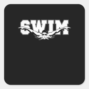 Sticker Carré Swim Swimmers Compétitivité Natation Athlétisme Ca