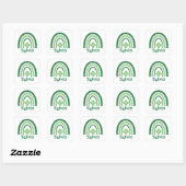 Sticker Carré Sylvia Nom Clover Boho Rainbow (Feuille)