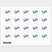 Sticker Carré Symbol Infinity of Blue Morpho Butterflies (Feuille)