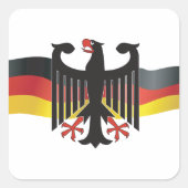 Sticker Carré Symbole allemand (Devant)