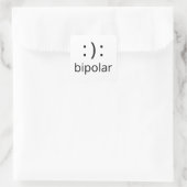 Sticker Carré symbole bipolaire (Sac)