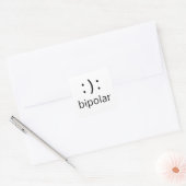 Sticker Carré symbole bipolaire (Enveloppe)