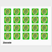Sticker Carré Symbole celtique (Feuille)