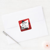 Sticker Carré Symbole chinois du cheval Zodiaque (Enveloppe)