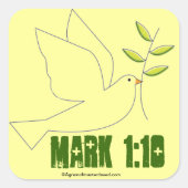 Sticker Carré Symbole chrétien (Devant)