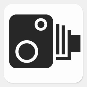Sticker Carré Symbole d'appareil-photo de vitesse