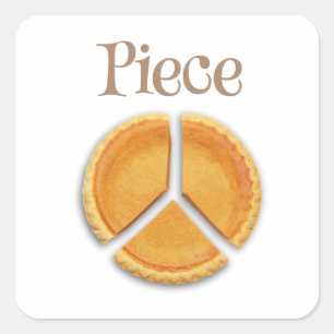 Sticker Carré symbole de la paix "Tarte"