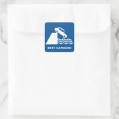 Sticker Carré Symbole de lavage drôle (Sac)