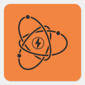 Sticker Carré Symbole de l'énergie atomique Science et technolog (Devant)