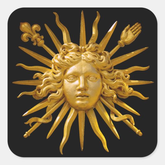 Sticker Carré Symbole de Louis XIV le Roi Soleil (Devant)