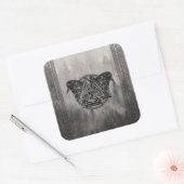 Sticker Carré Symbole de noix de caille et ravens (Enveloppe)