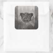 Sticker Carré Symbole de noix de caille et ravens (Sac)