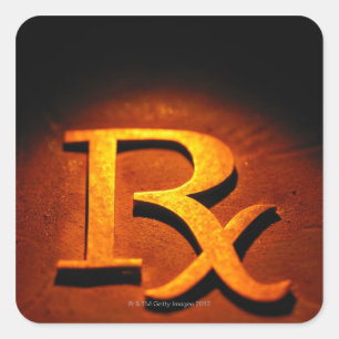 Sticker Carré Symbole de pharmacologie