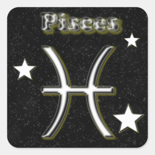 Sticker Carré Symbole de Pisces