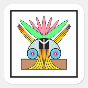 Sticker Carré Symbole de Plejaren pour la paix