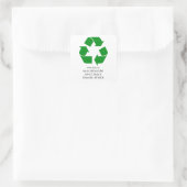 Sticker Carré Symbole de recyclage - Vert (Sac)