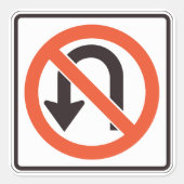 STICKER CARRÉ SYMBOLE DE ROUTE DE SÉCURITÉ DE LA CIRCULATION (Devant)