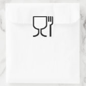 Sticker Carré Symbole de salubrité des aliments (Sac)