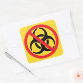 Sticker Carré Symbole d'éradication de fléau (Enveloppe)