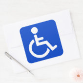 Sticker Carré Symbole désactivé bleu (Enveloppe)