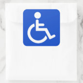 Sticker Carré Symbole désactivé bleu (Sac)