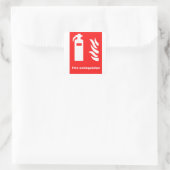 Sticker Carré Symbole d'extinction d'incendie (Sac)