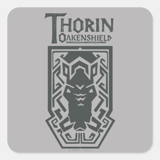 Sticker Carré Symbole du bouclier THORIN OAKENSHIELD™ (Devant)