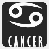 Sticker Carré Symbole du cancer du zodiaque (Devant)