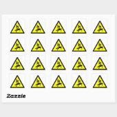 Sticker Carré Symbole du danger de choc électrique (Feuille)
