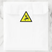 Sticker Carré Symbole du danger de choc électrique (Sac)