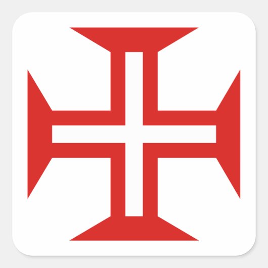 Sticker Carré Symbole du drapeau du Portugal (Devant)