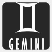 Sticker Carré Symbole du zodiaque de Gemini (Devant)