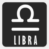 Sticker Carré Symbole du zodiaque Libra (Devant)