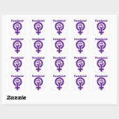 Sticker Carré Symbole féministe en violet (Feuille)