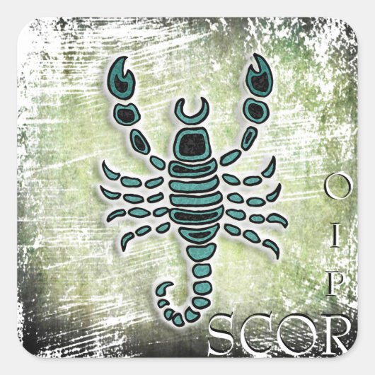 Sticker Carré SYMBOLE Horoscope Scorpio (Devant)
