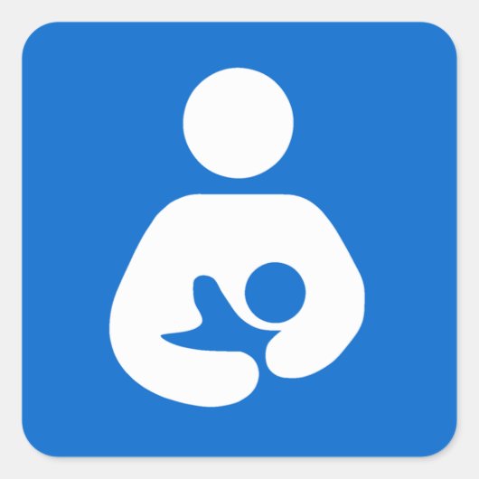 Sticker Carré Symbole international d'allaitement (Devant)