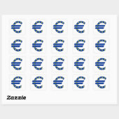 Sticker Carré symbole monétaire euro signe monétaire (Feuille)
