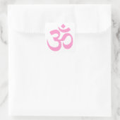 Sticker Carré Symbole Om rose (Sac)