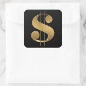 Sticker Carré SYMBOLE OR 3D Dollar (Sac)